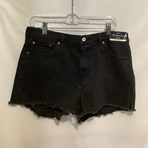 Abercrombie & Fitch Curve Love High Rise Mom Short Black 31/12 NWT
